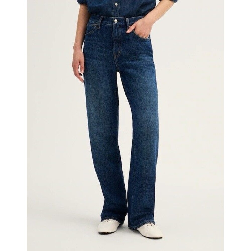 Madewell The Perfect Vintage Wide-Leg Jean Women’s Size 28 Dark Wash High Rise